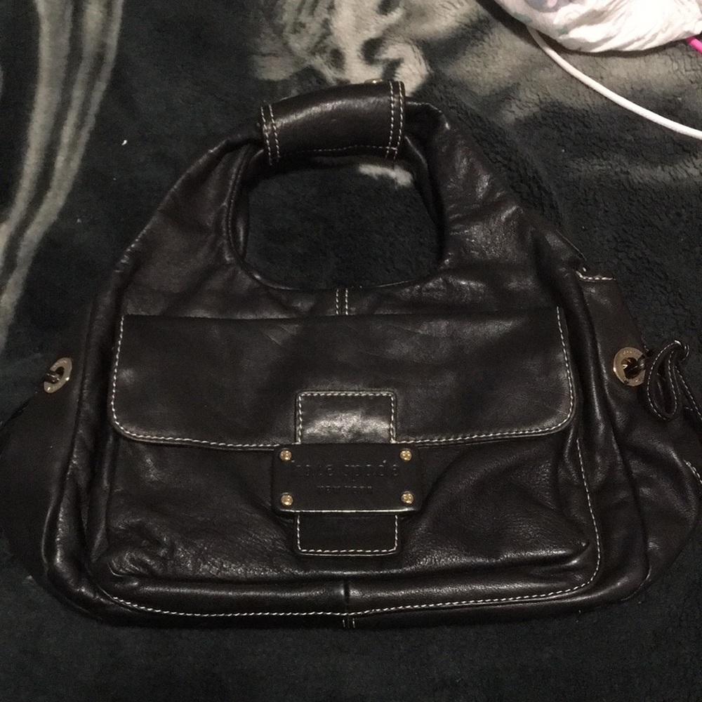 Kate Spade purse ♠️ black leather beautiful soft leather handbag EUC